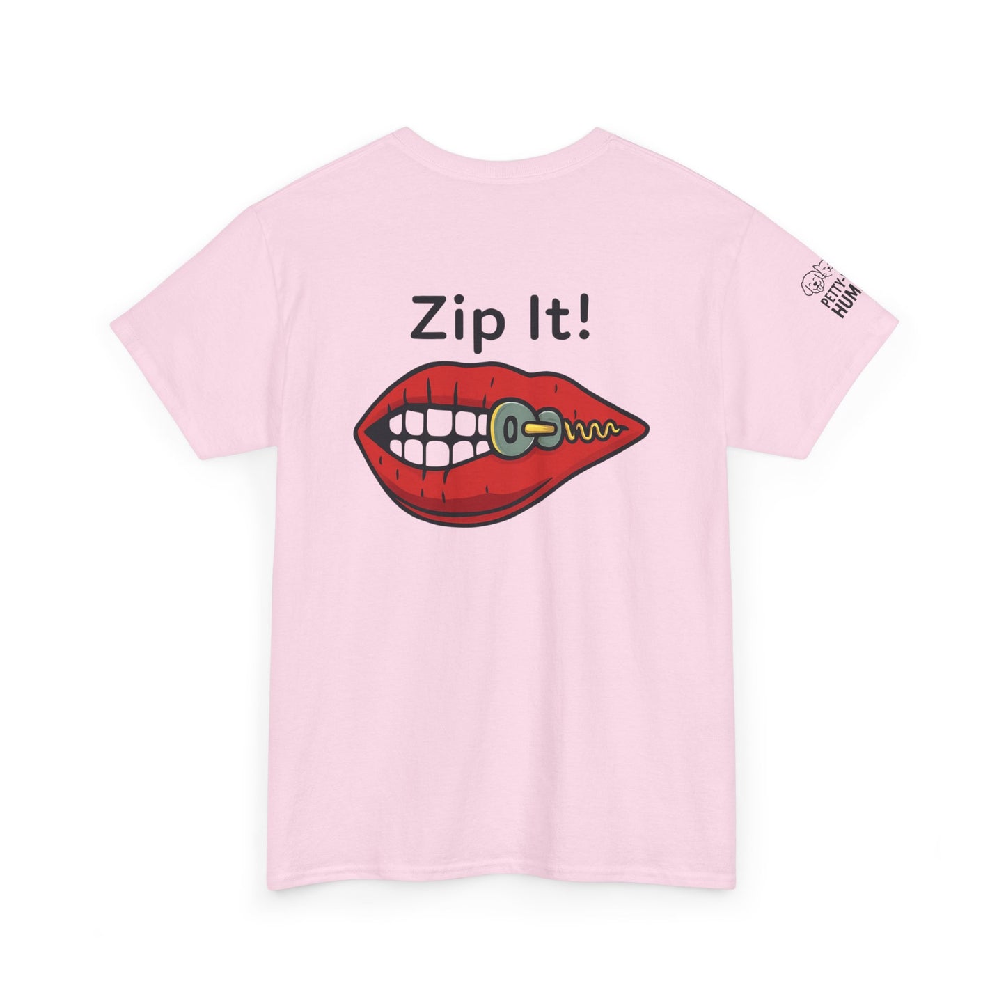 Zip It! Unisex Heavy Cotton Tee - Funny Graphic Tee for Casual Wear