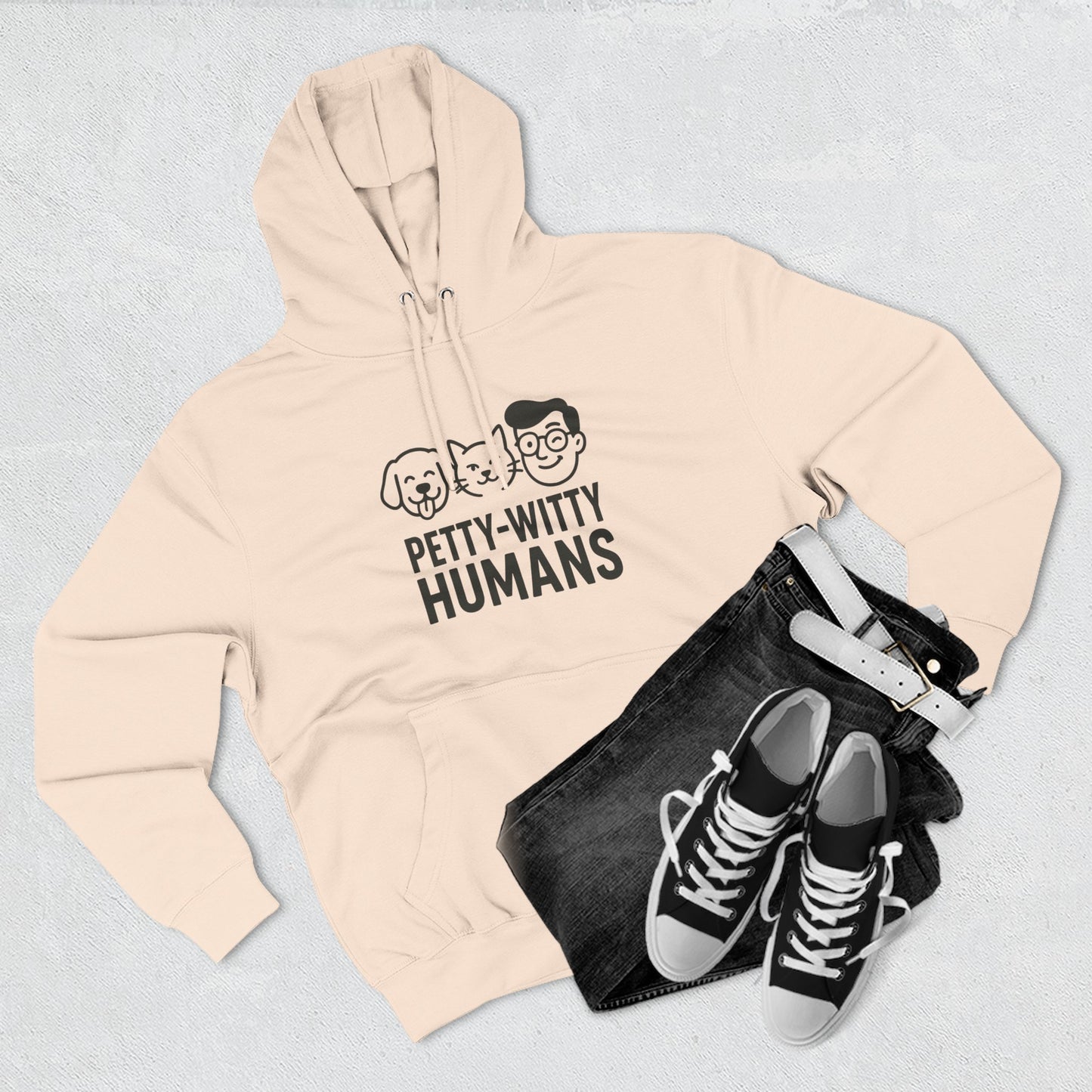 Petty-Witty Fleece Hoodie for Animal Lovers