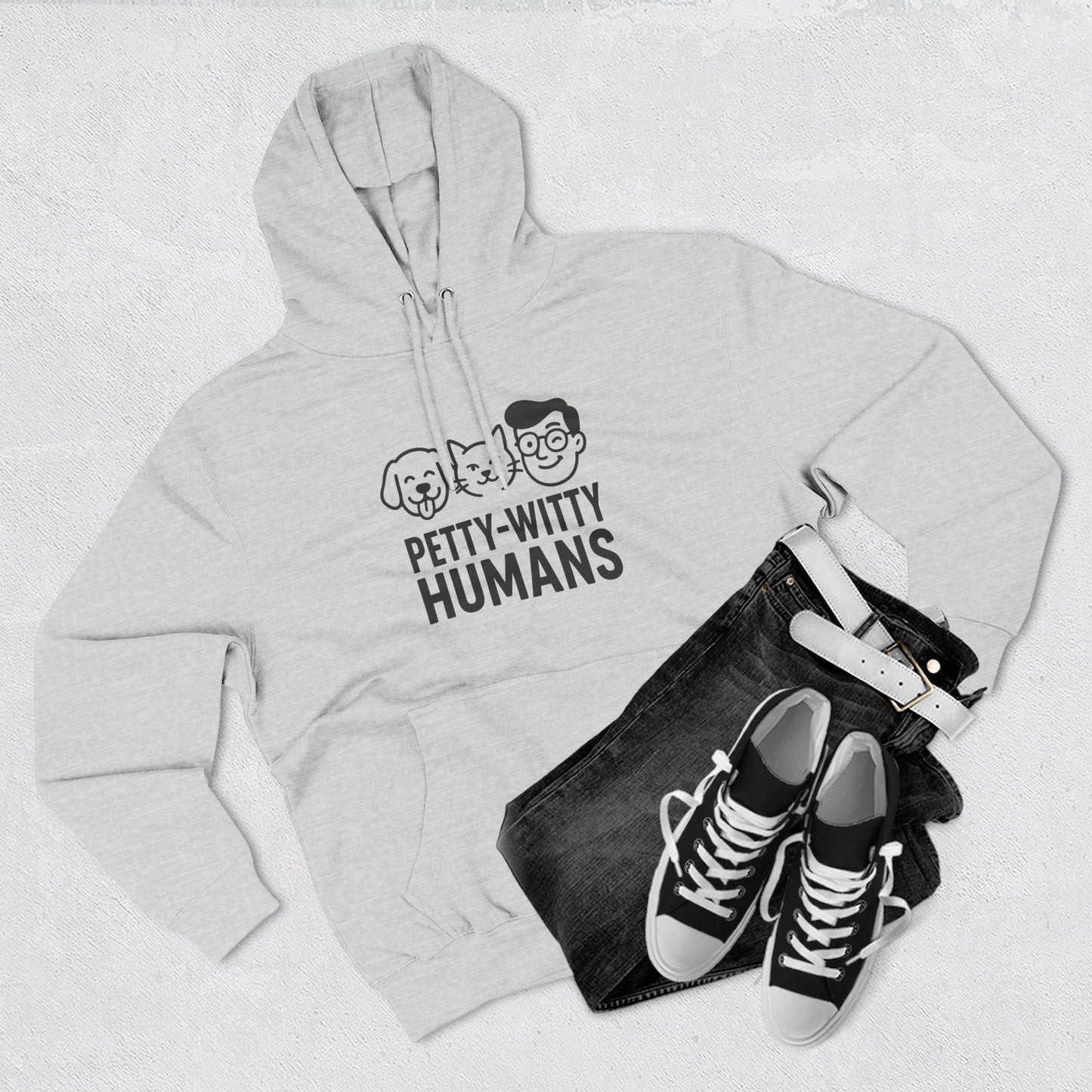 Petty-Witty Fleece Hoodie for Animal Lovers