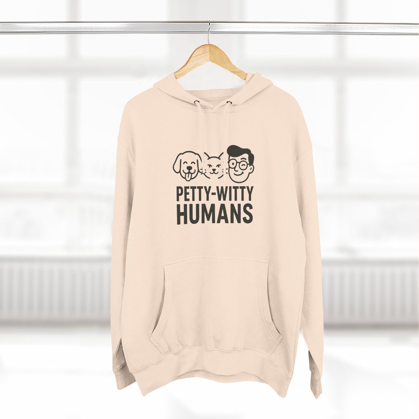 Petty-Witty Fleece Hoodie for Animal Lovers