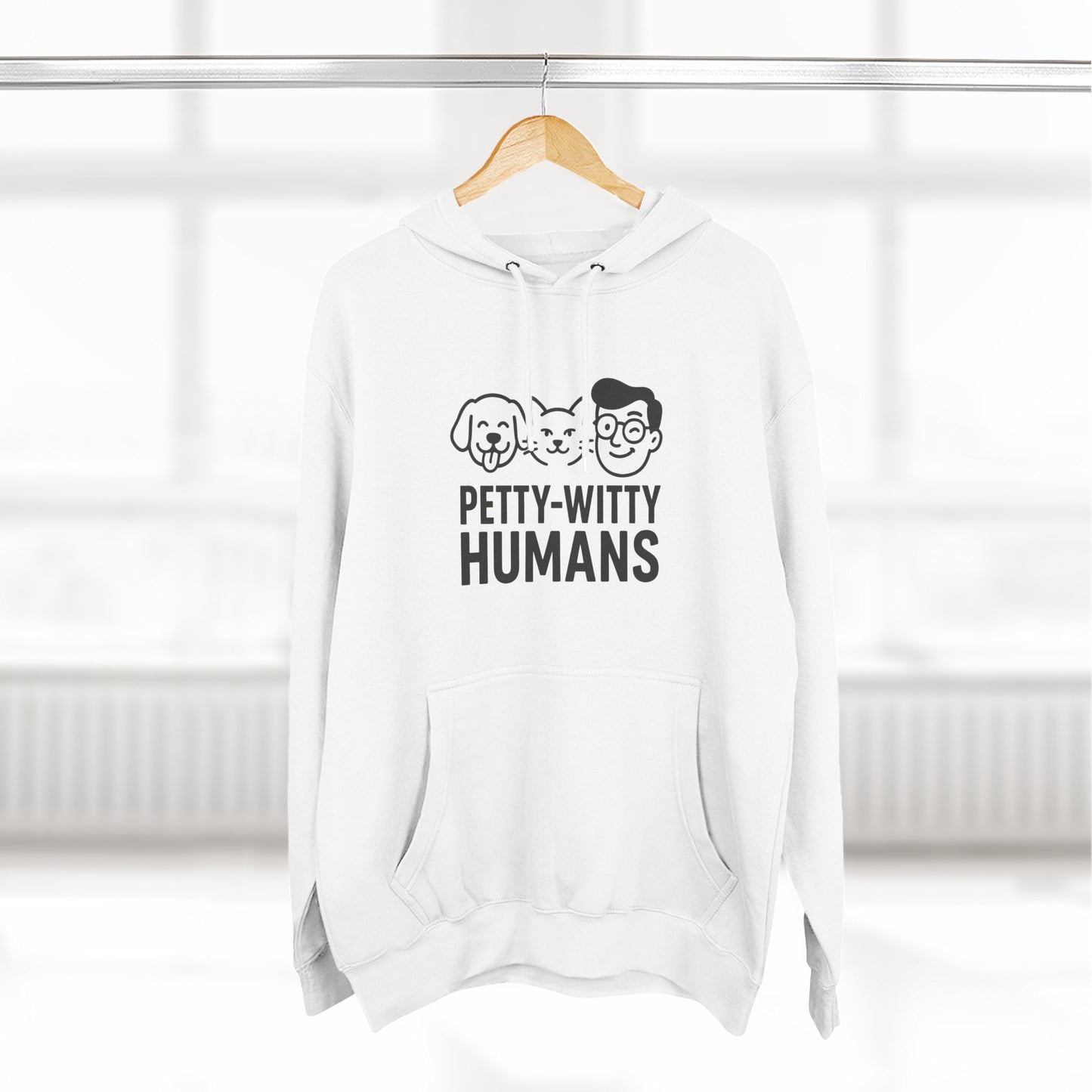 Petty-Witty Fleece Hoodie for Animal Lovers