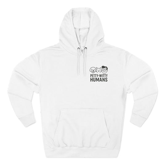 Humorous Cat Fleece Hoodie - 'I Have Summoned the Stink Demon'