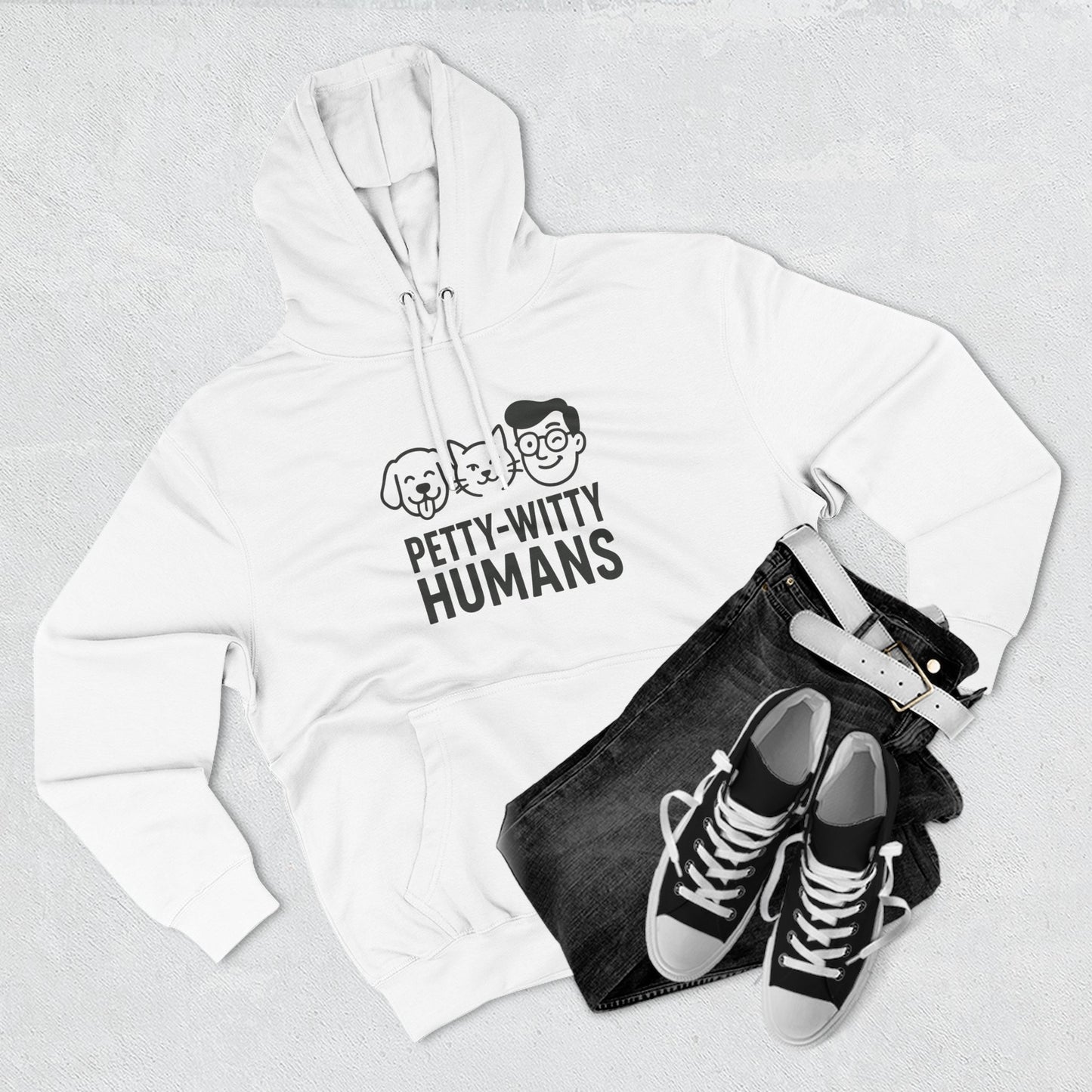 Petty-Witty Fleece Hoodie for Animal Lovers