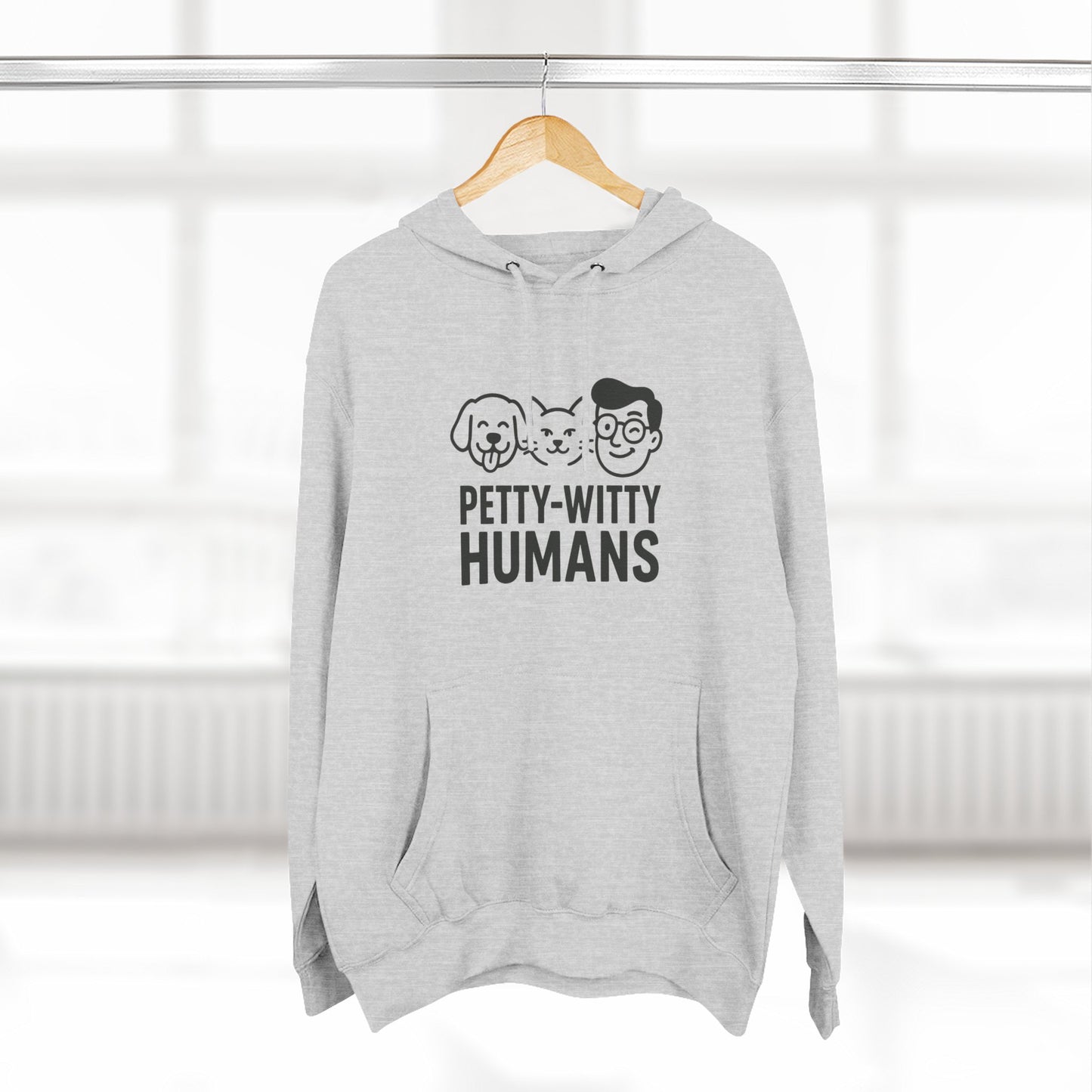 Petty-Witty Fleece Hoodie for Animal Lovers