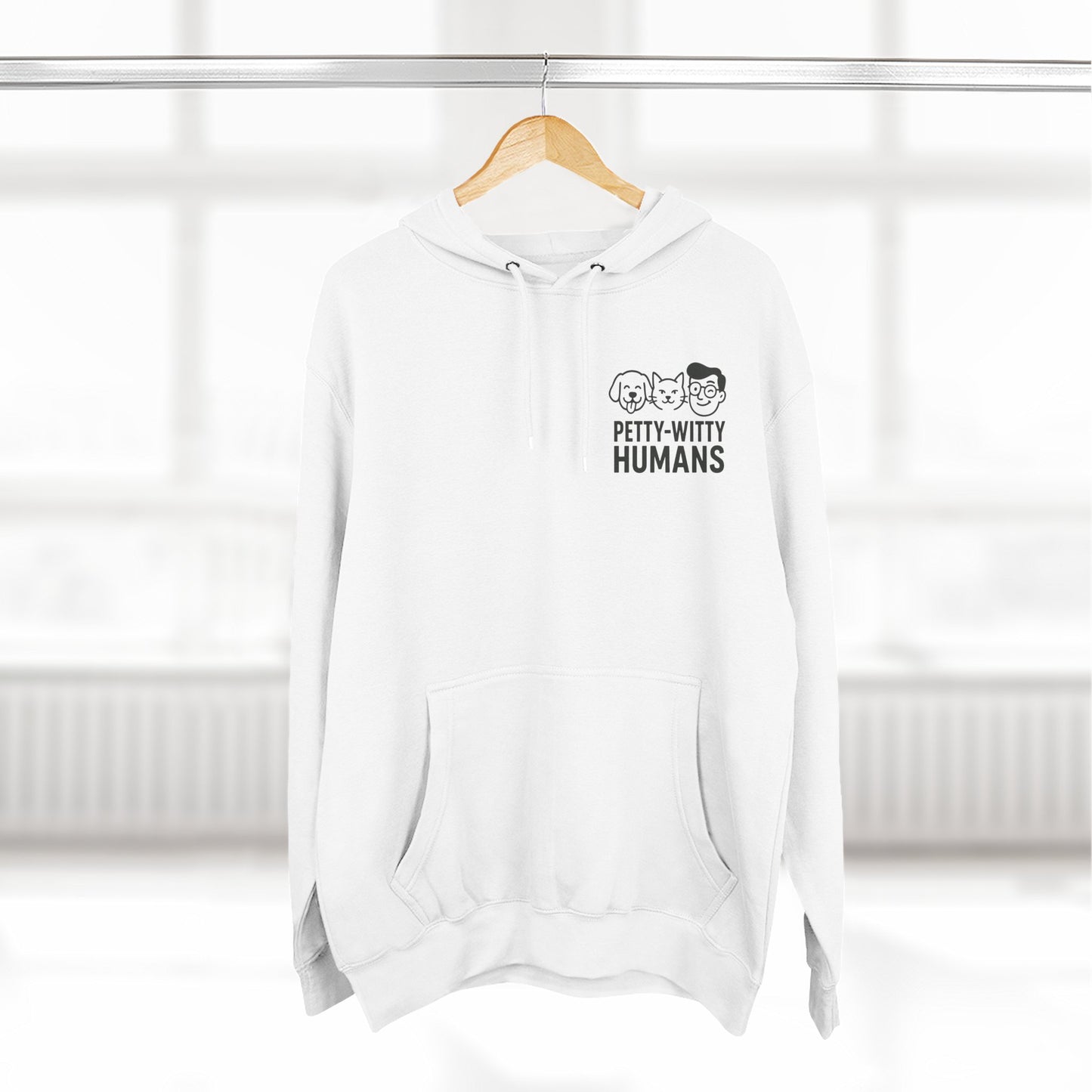 Humorous Cat Fleece Hoodie - 'I Have Summoned the Stink Demon'