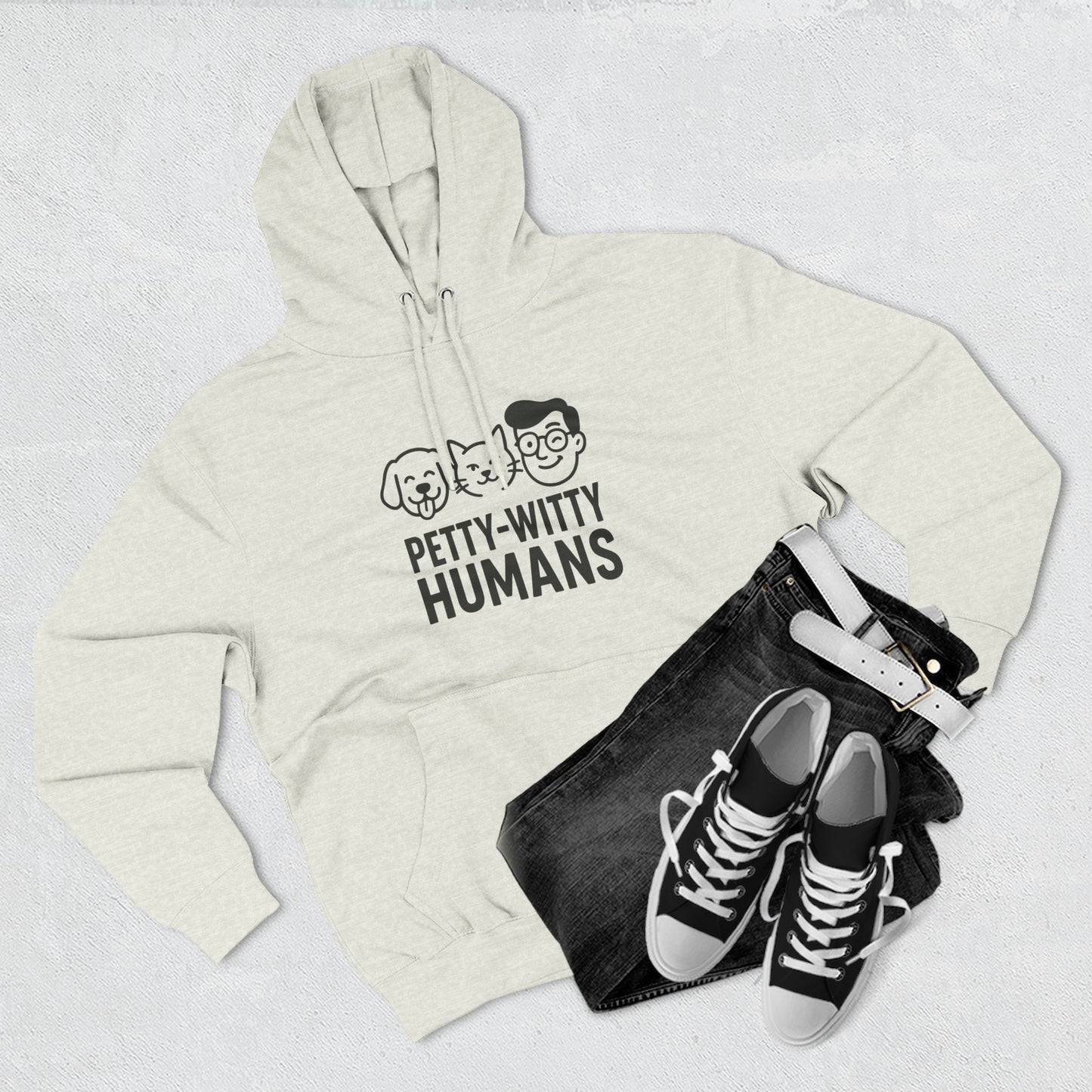 Petty-Witty Fleece Hoodie for Animal Lovers