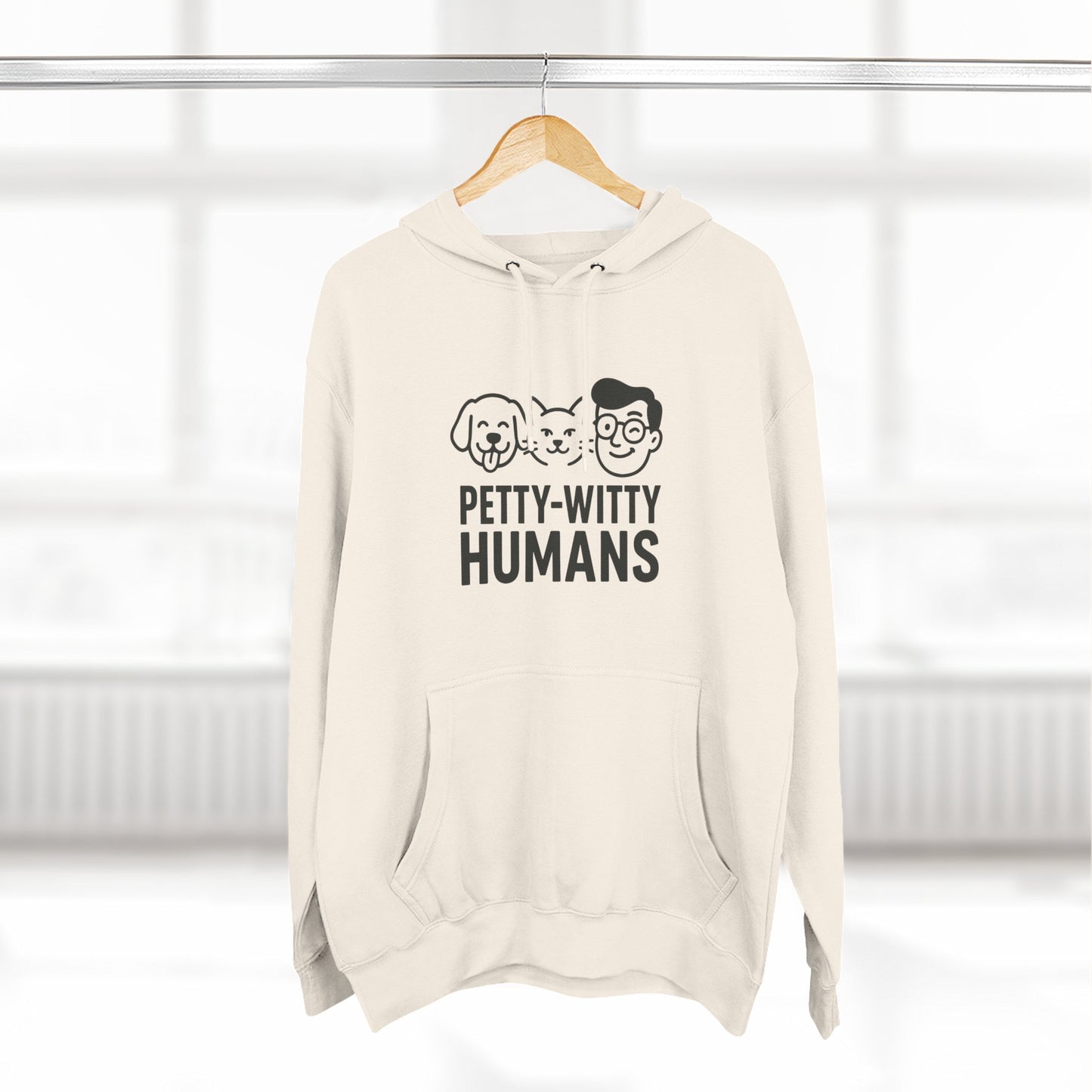 Petty-Witty Fleece Hoodie for Animal Lovers
