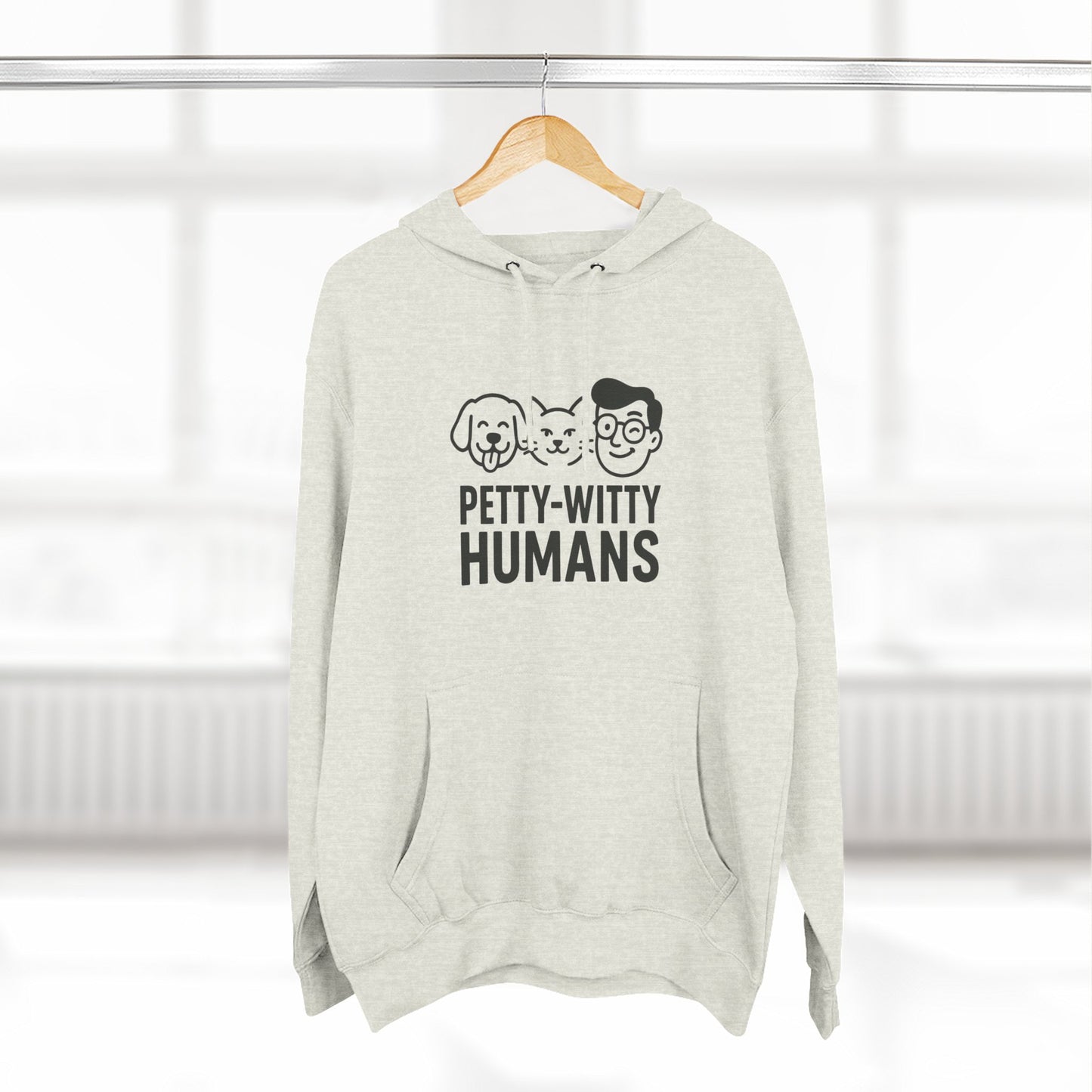 Petty-Witty Fleece Hoodie for Animal Lovers