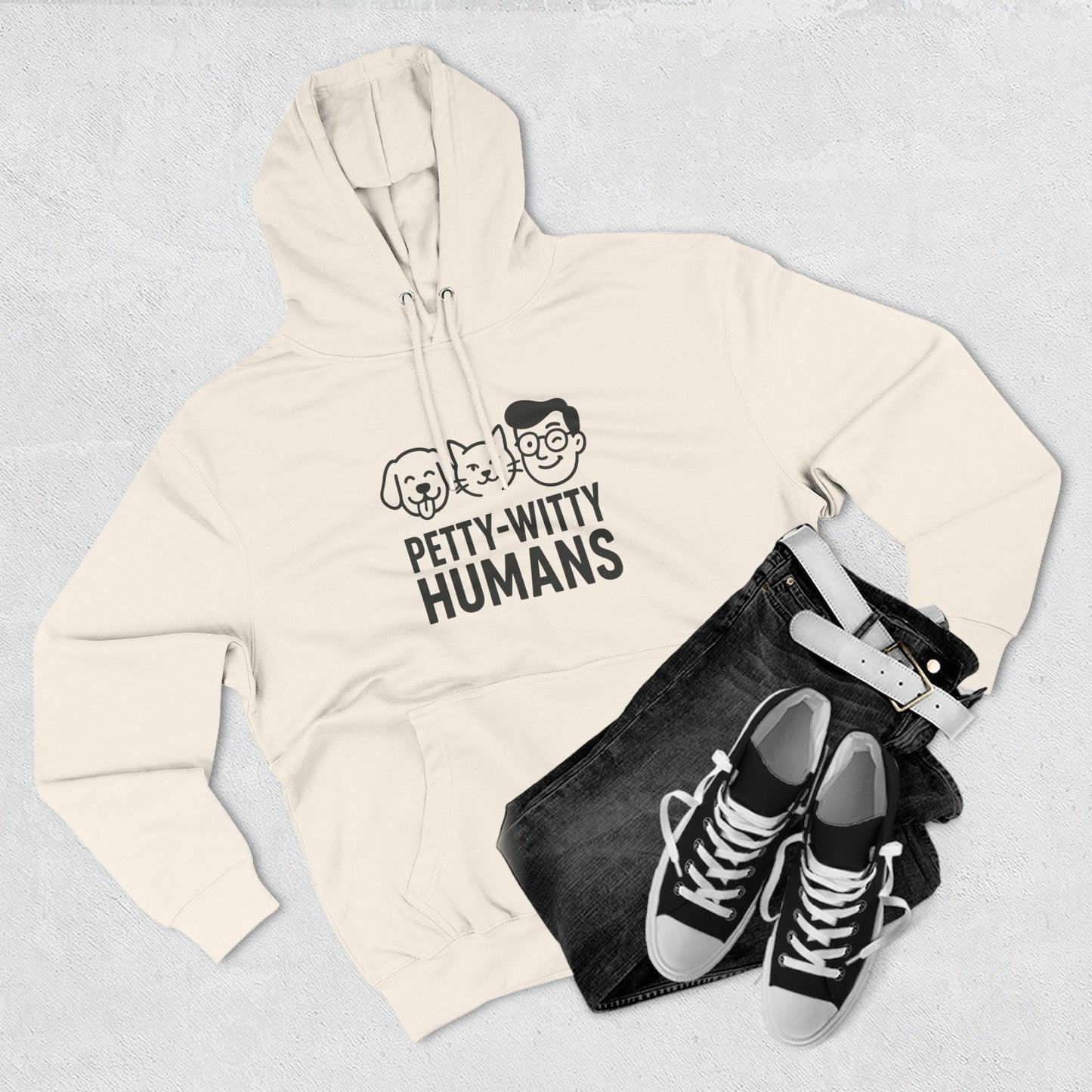 Petty-Witty Fleece Hoodie for Animal Lovers