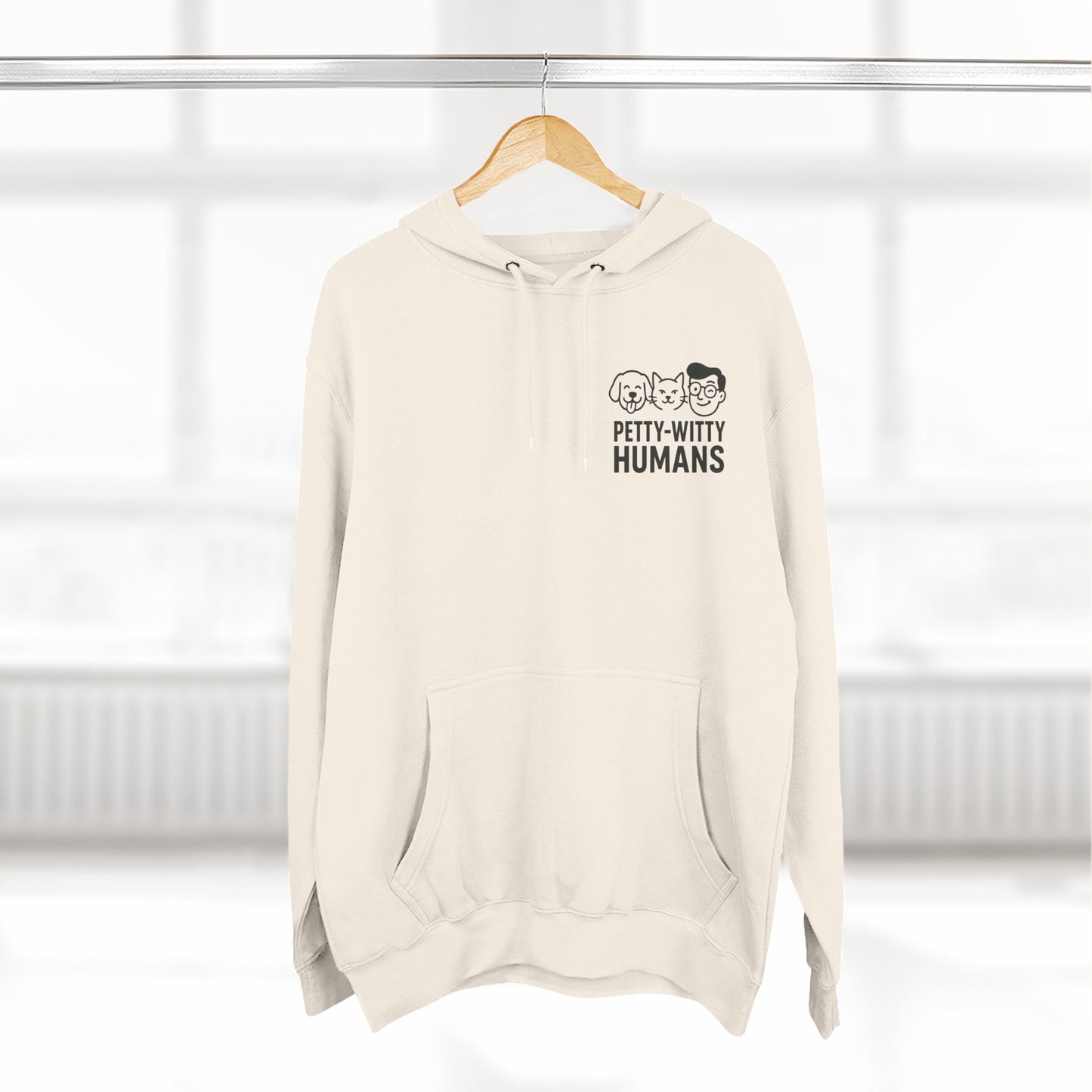 Humorous Cat Fleece Hoodie - 'I Have Summoned the Stink Demon'