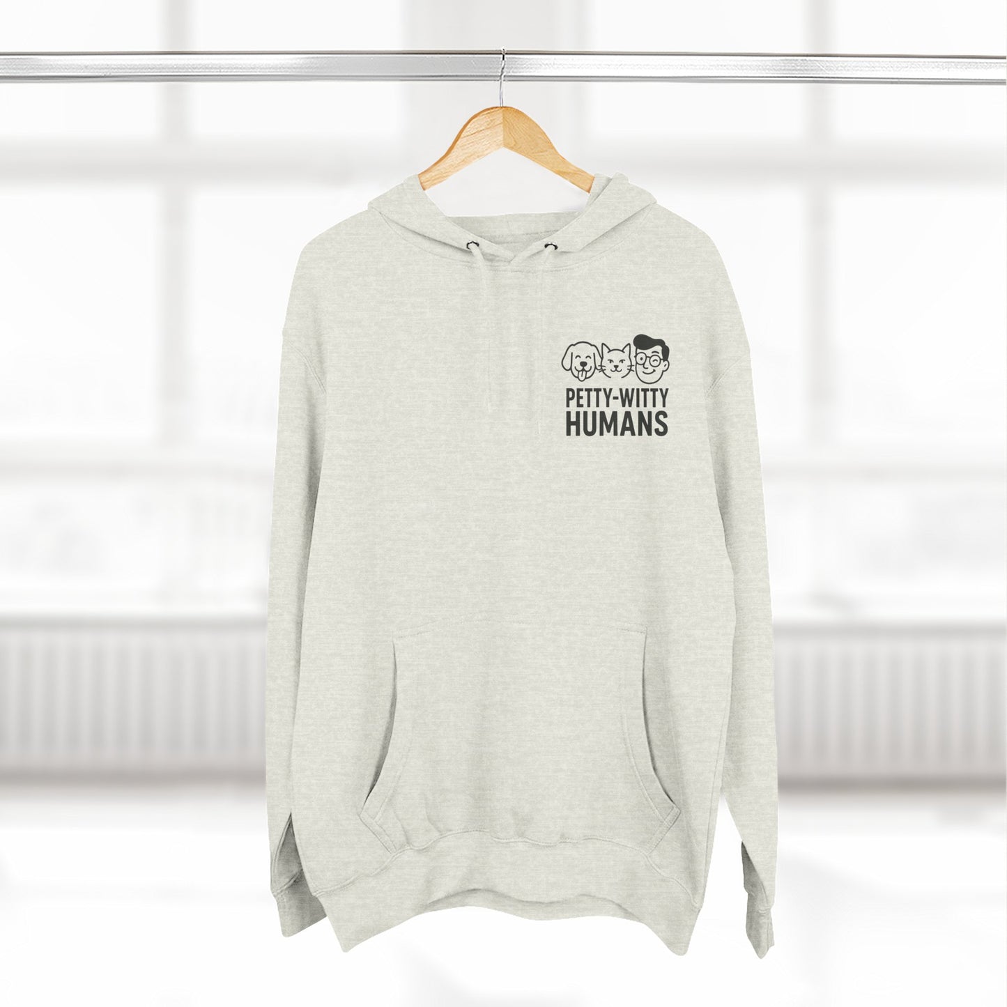 Humorous Cat Fleece Hoodie - 'I Have Summoned the Stink Demon'