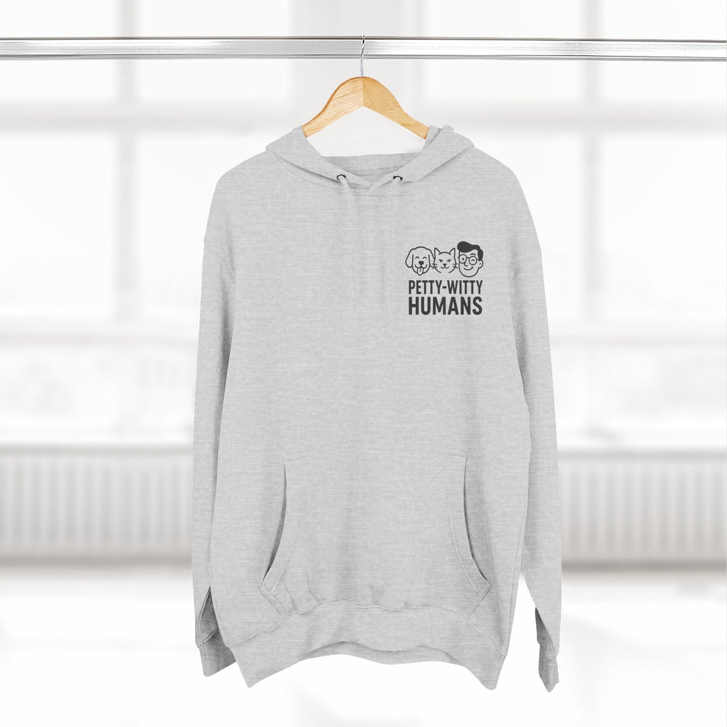 Humorous Cat Fleece Hoodie - 'I Have Summoned the Stink Demon'