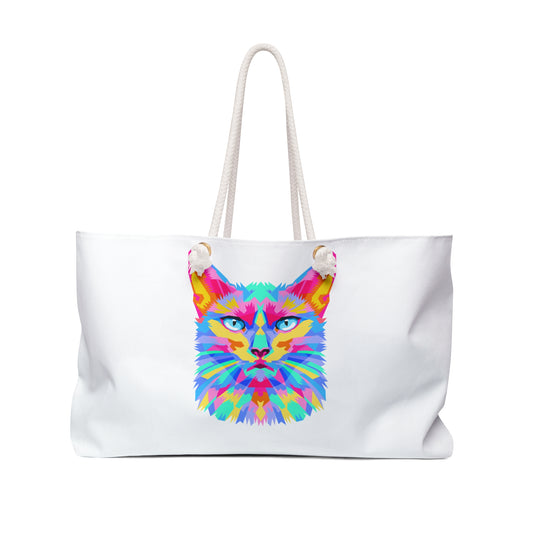 Colorful Cat Weekender Bag - Perfect for Cat Lovers!