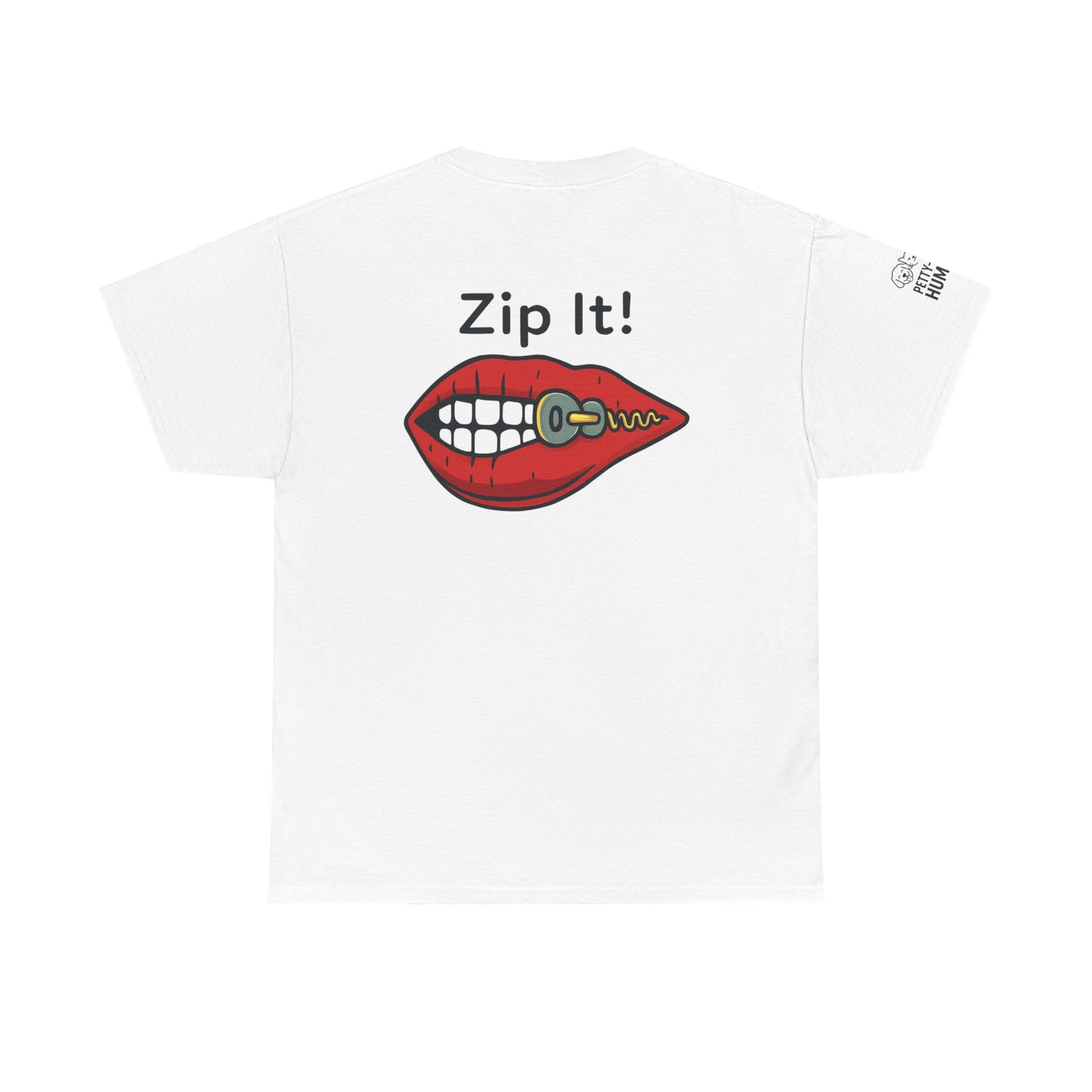 Zip It! Unisex Heavy Cotton Tee - Funny Graphic Tee for Casual Wear