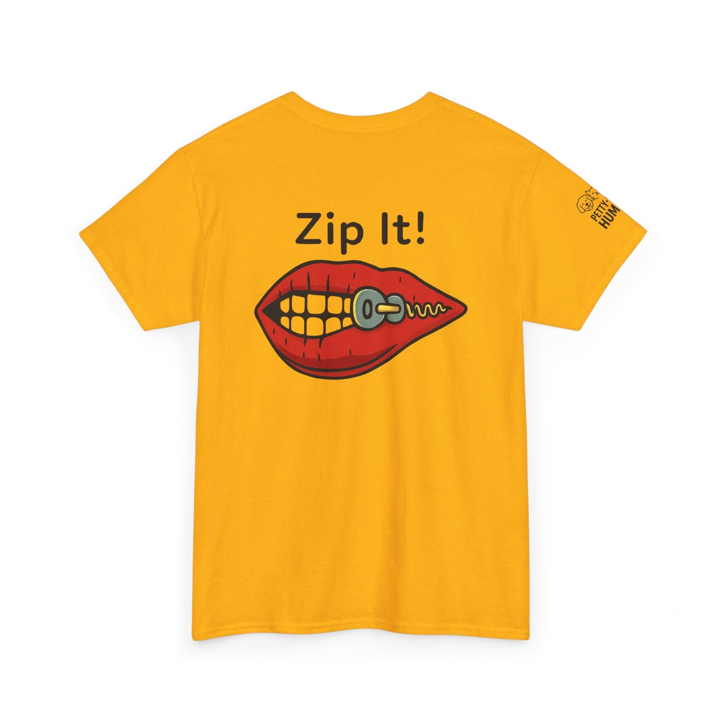 Zip It! Unisex Heavy Cotton Tee - Funny Graphic Tee for Casual Wear