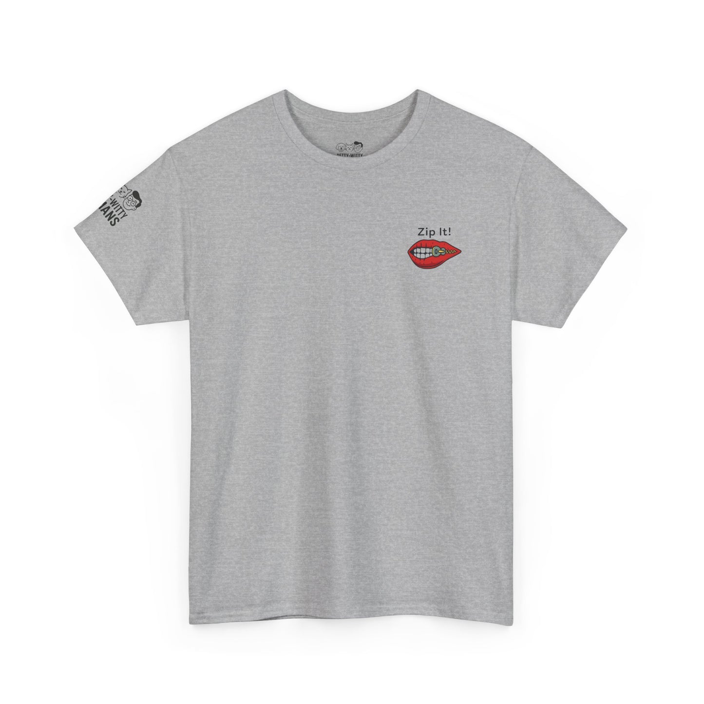 Zip It! Unisex Heavy Cotton Tee - Funny Graphic Tee for Casual Wear