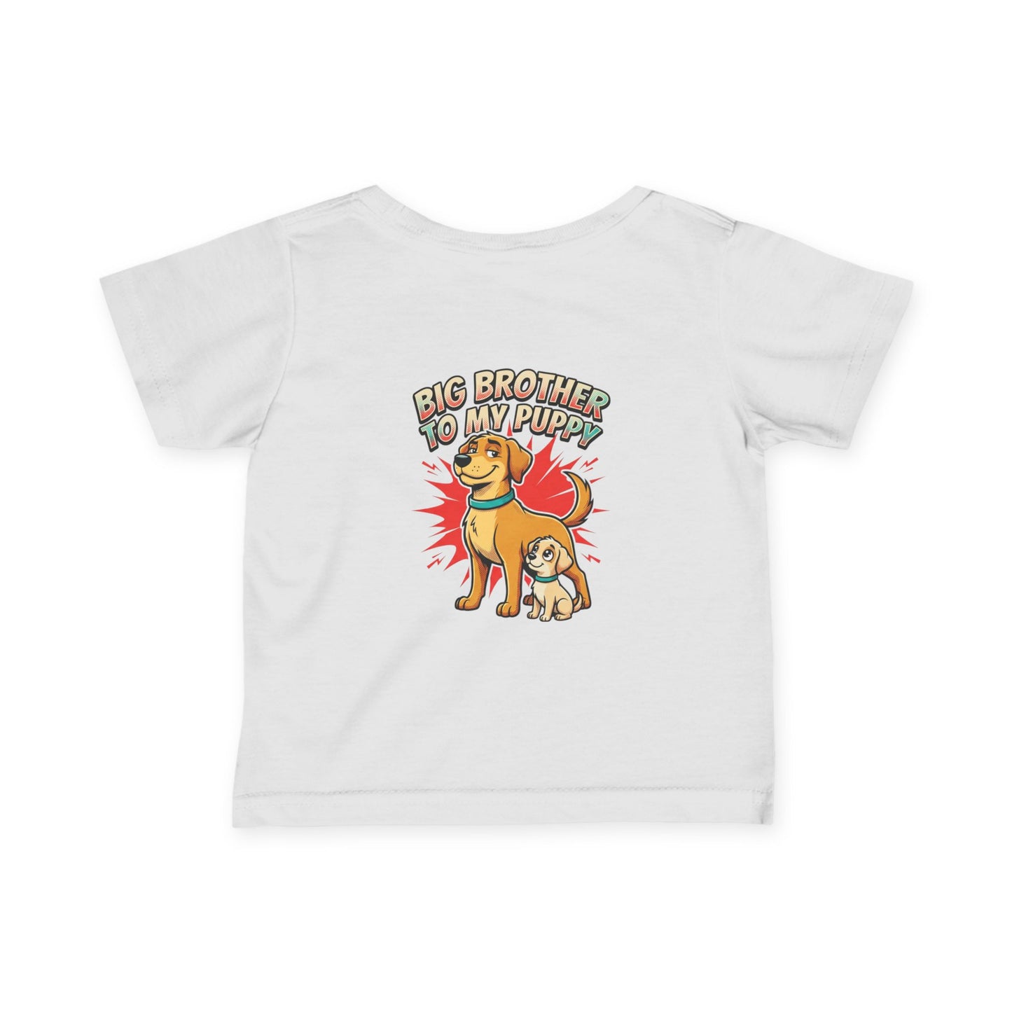 Big Brother to My Puppy Infant Tee - Cute Dog Sibling Baby Shirt