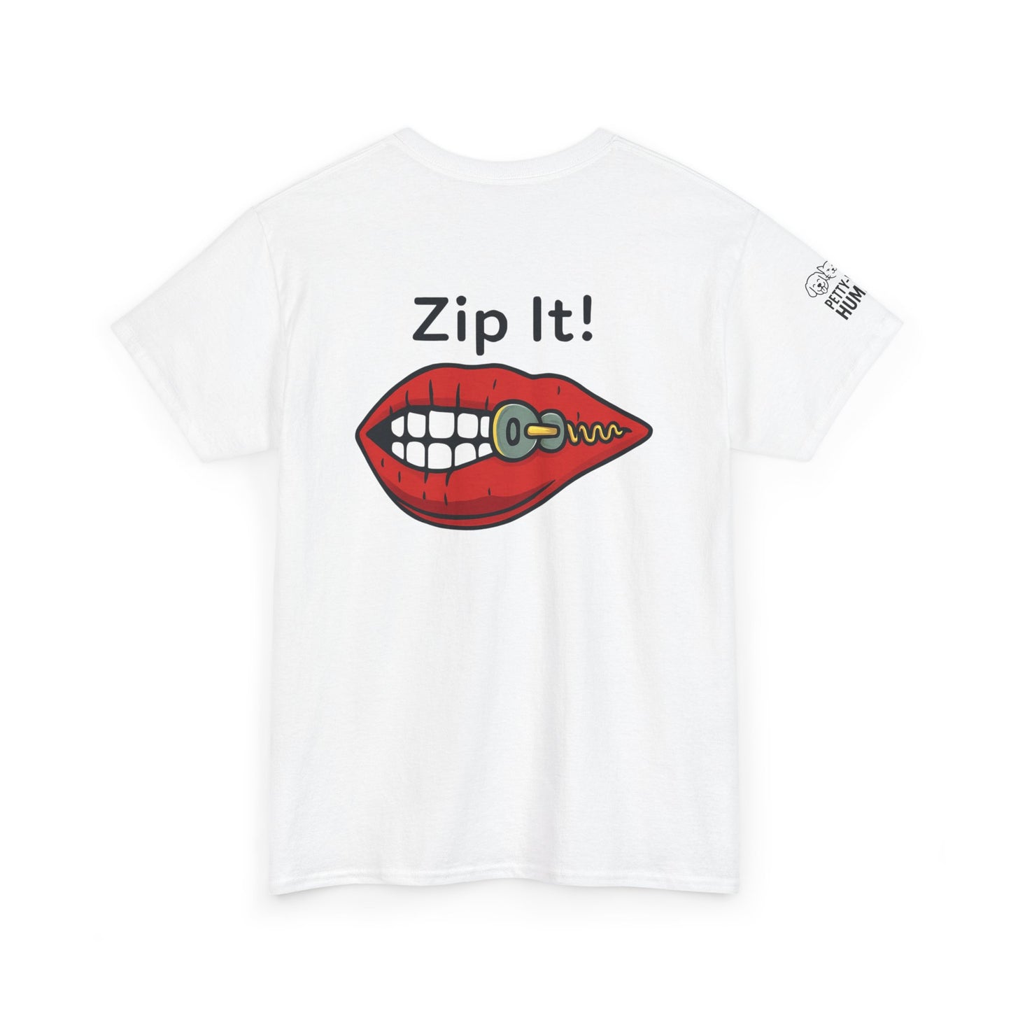 Zip It! Unisex Heavy Cotton Tee - Funny Graphic Tee for Casual Wear