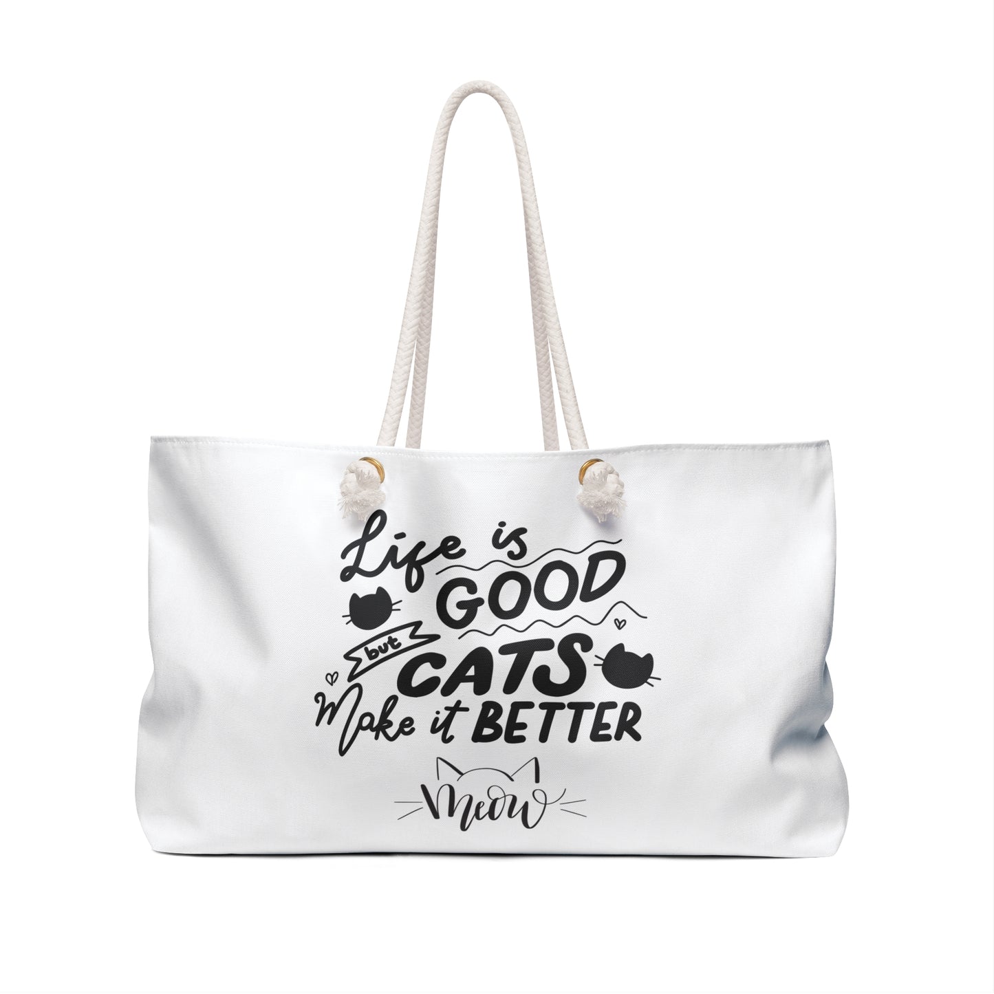 Colorful Cat Weekender Bag - Perfect for Cat Lovers!