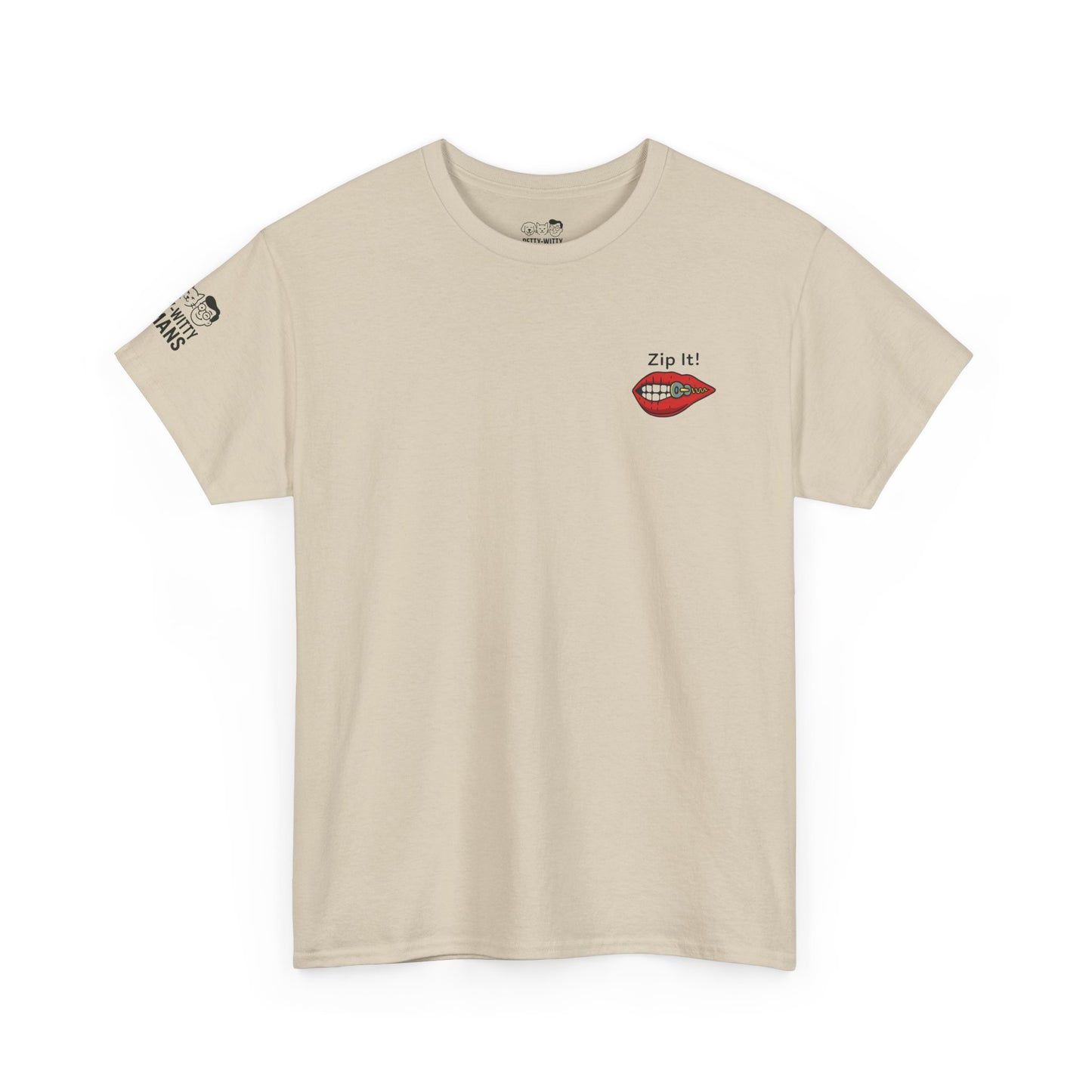 Zip It! Unisex Heavy Cotton Tee - Funny Graphic Tee for Casual Wear