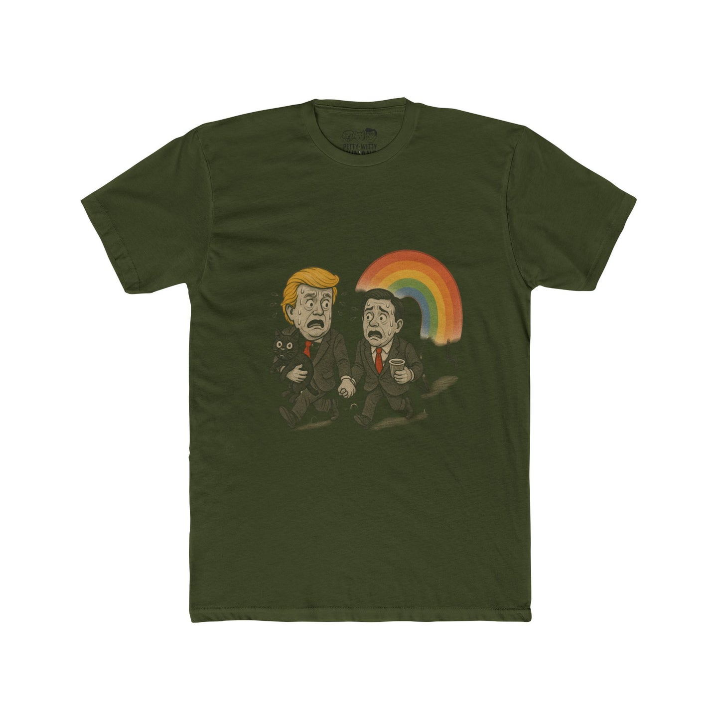 Funny Unisex Cotton Crew Tee – Rainbow Humor Tee for Pride and Celebrations