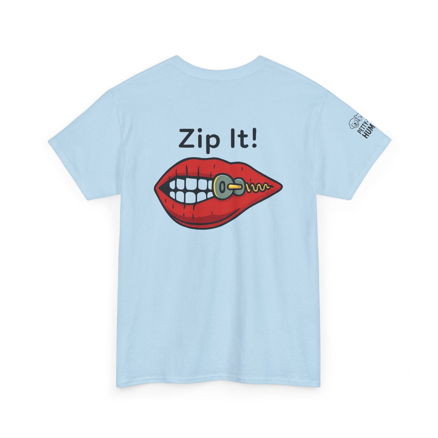 Zip It! Unisex Heavy Cotton Tee - Funny Graphic Tee for Casual Wear