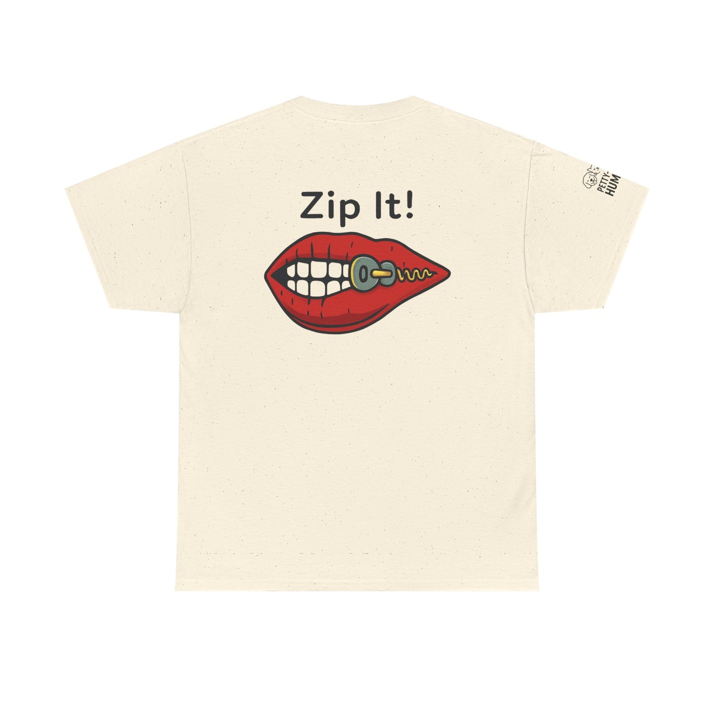 Zip It! Unisex Heavy Cotton Tee - Funny Graphic Tee for Casual Wear