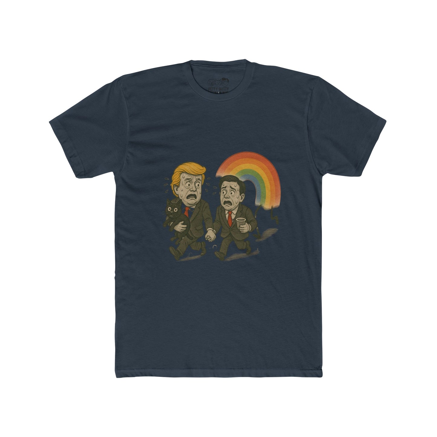 Funny Unisex Cotton Crew Tee – Rainbow Humor Tee for Pride and Celebrations