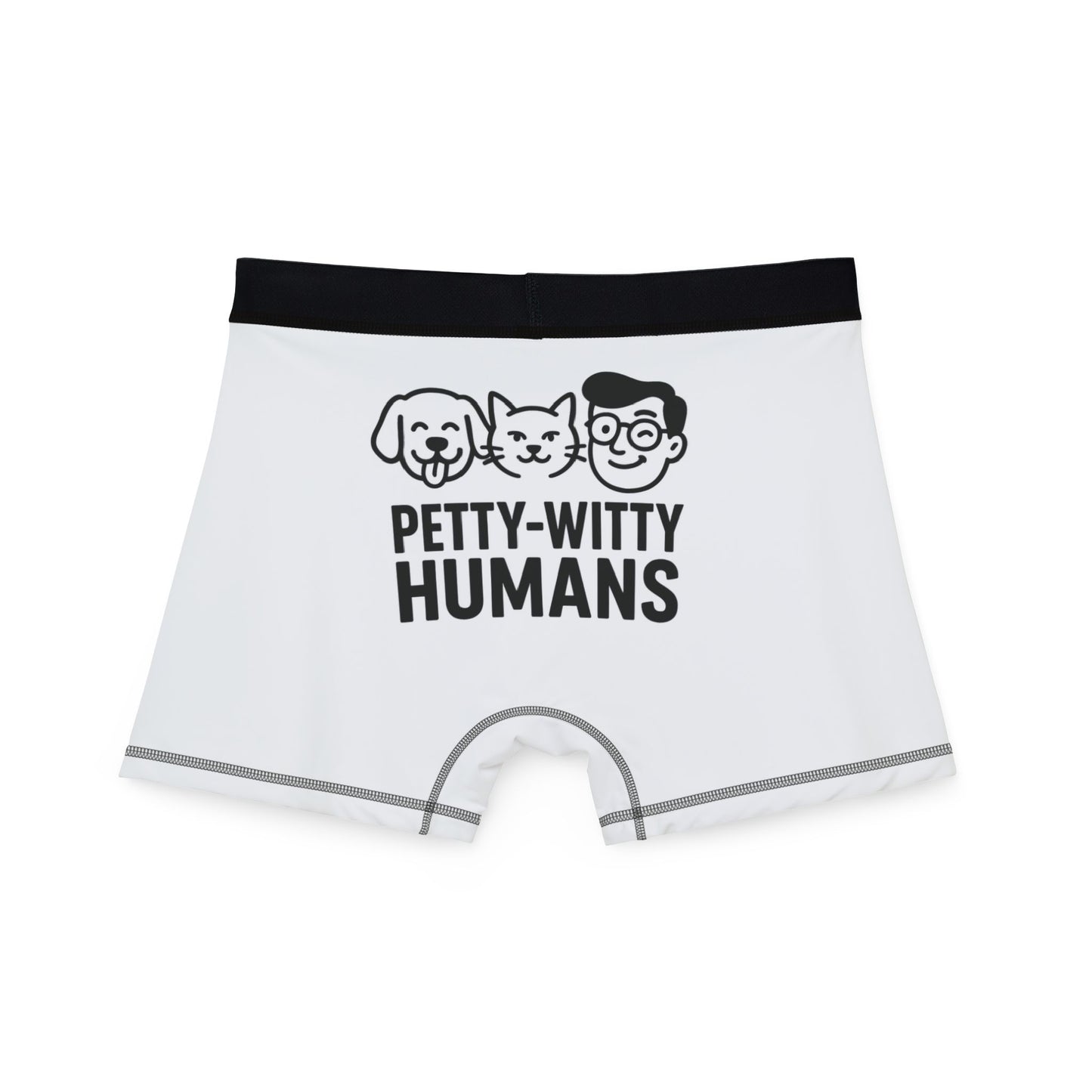 Funny Men's Boxer Briefs - Petty-Witty Humans Design