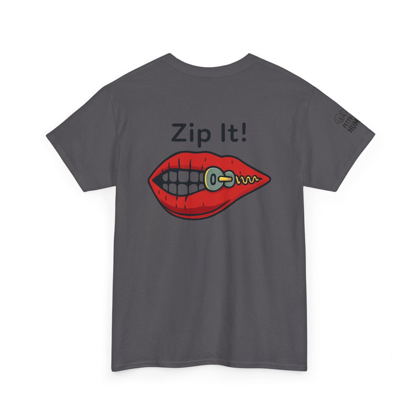 Zip It! Unisex Heavy Cotton Tee - Funny Graphic Tee for Casual Wear