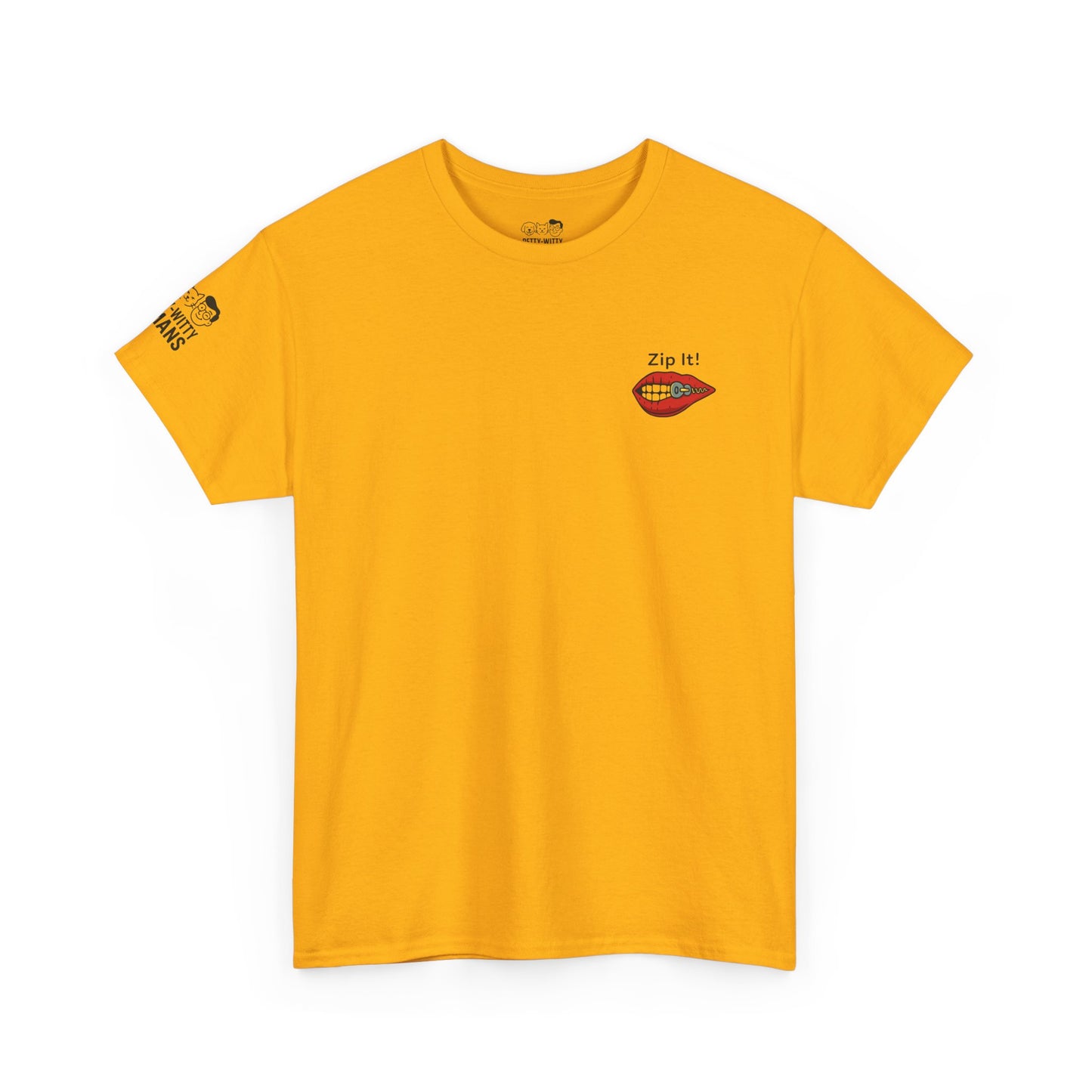 Zip It! Unisex Heavy Cotton Tee - Funny Graphic Tee for Casual Wear