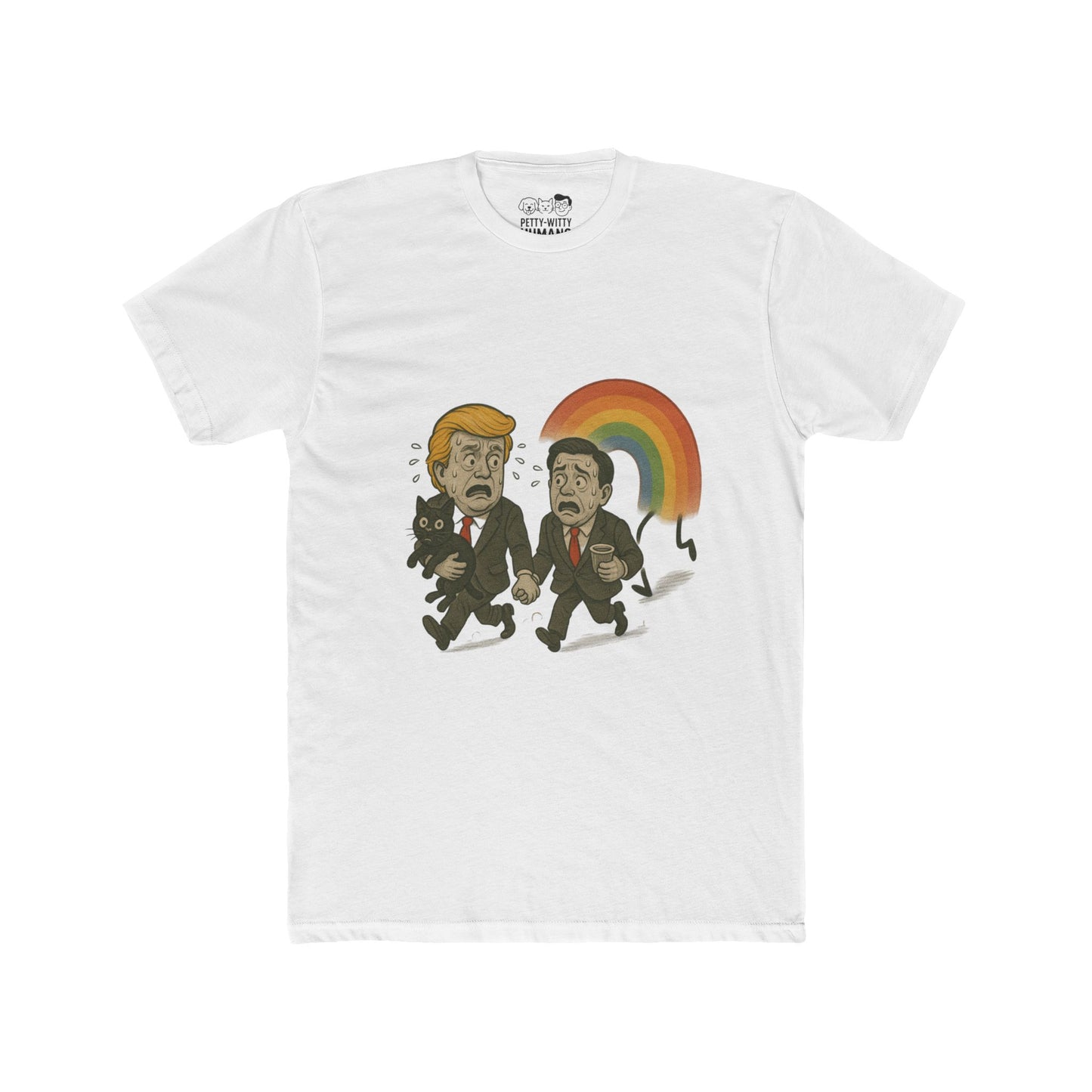 Funny Unisex Cotton Crew Tee – Rainbow Humor Tee for Pride and Celebrations