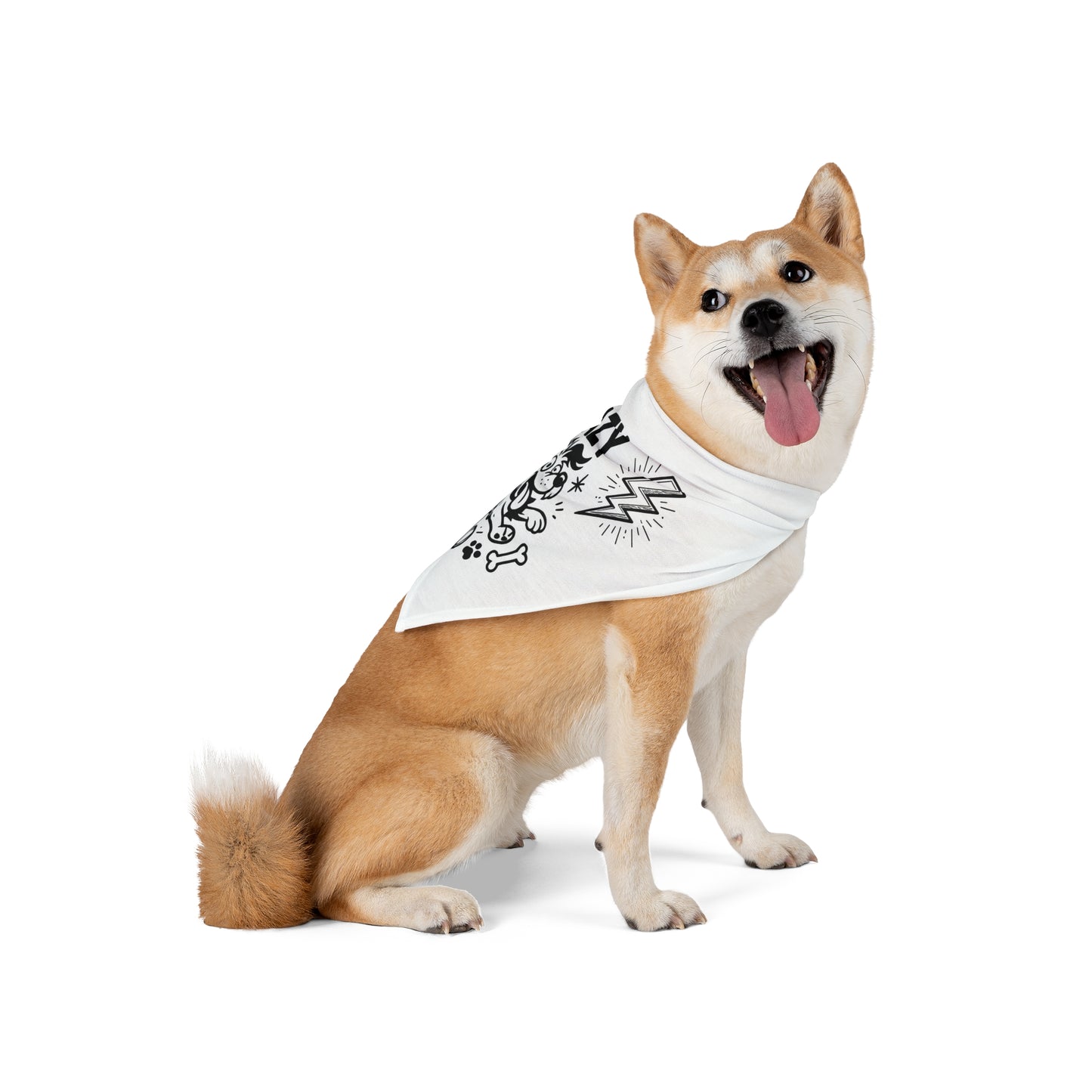 Crazy Dog Bandana - Fun Pet Accessory for Playful Pups