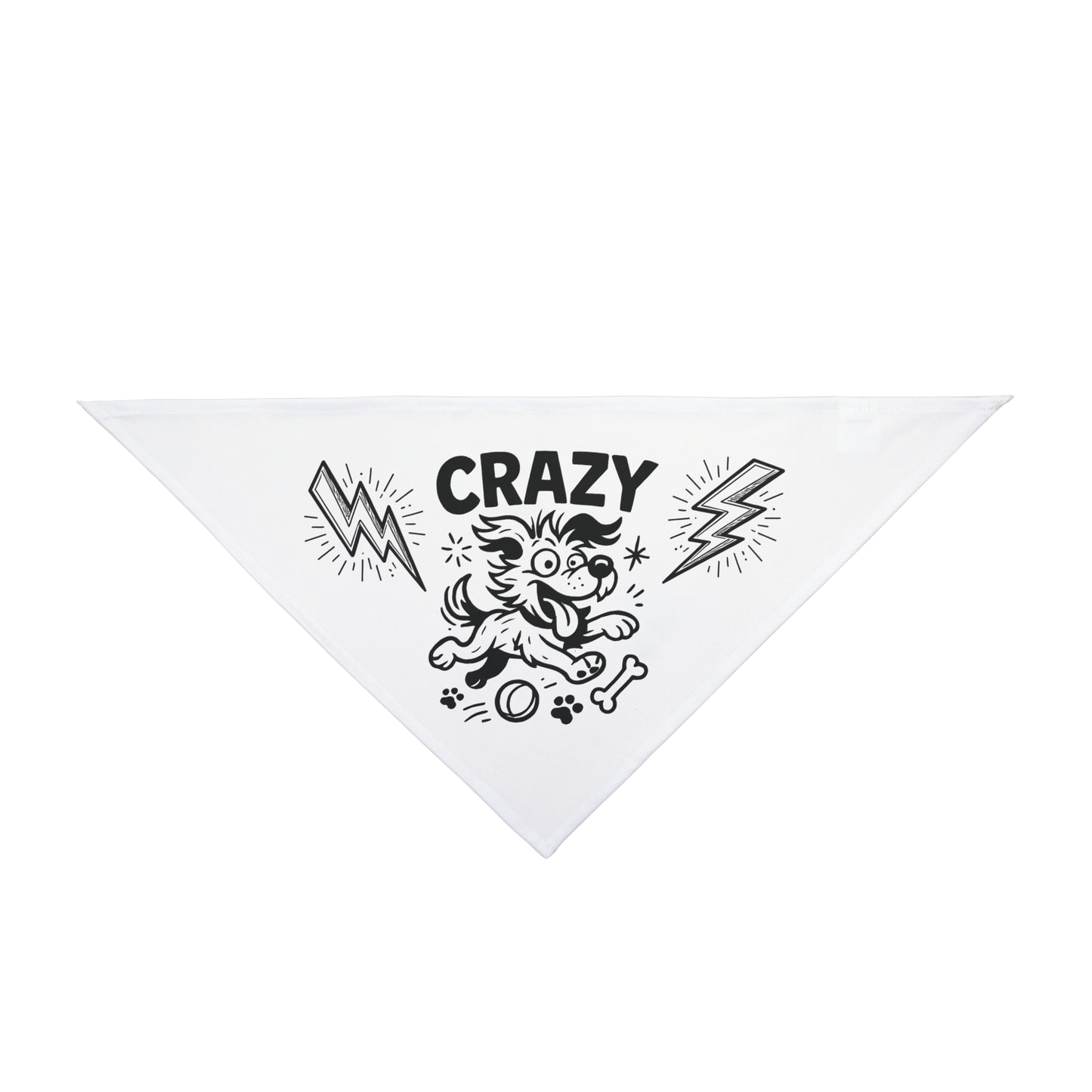 Crazy Dog Bandana - Fun Pet Accessory for Playful Pups
