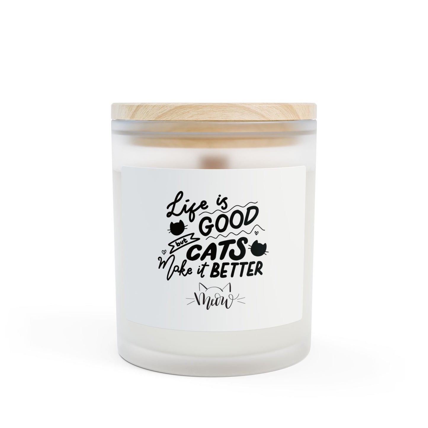 Scented Candle — "Sitting With Your Cat Surrounded By All The Delicious Smells" (11 oz Frosted Glass)