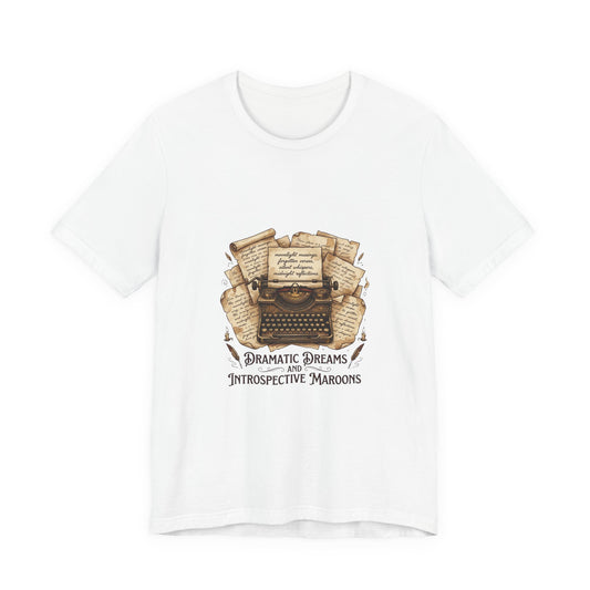 Quill & Typewriter Poetcore Tee | ink splatter, old book aesthetic