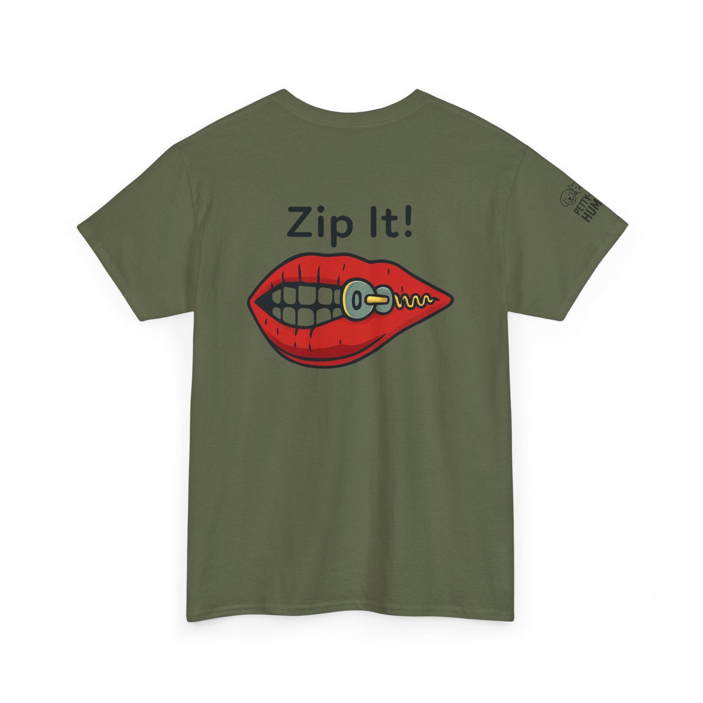 Zip It! Unisex Heavy Cotton Tee - Funny Graphic Tee for Casual Wear