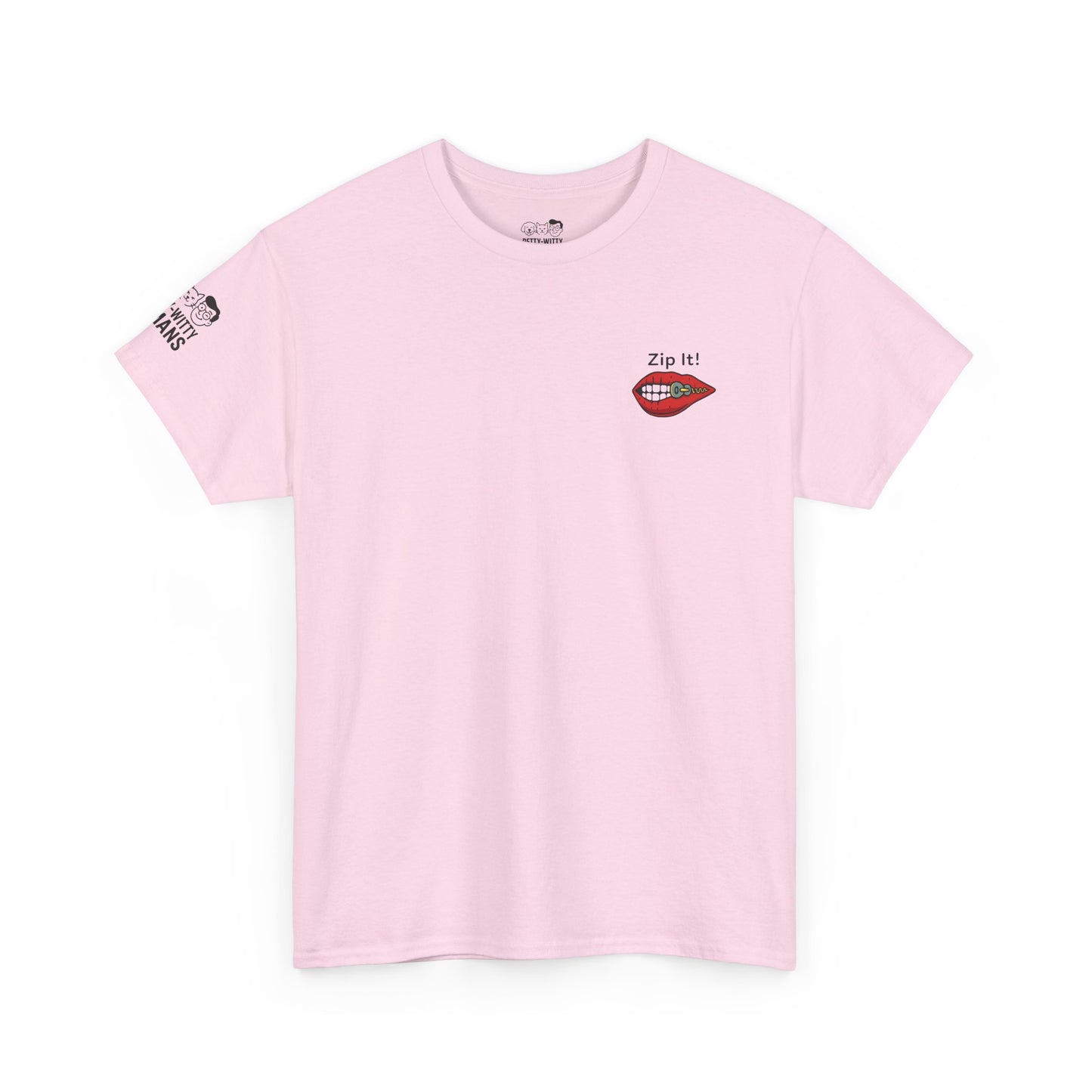 Zip It! Unisex Heavy Cotton Tee - Funny Graphic Tee for Casual Wear