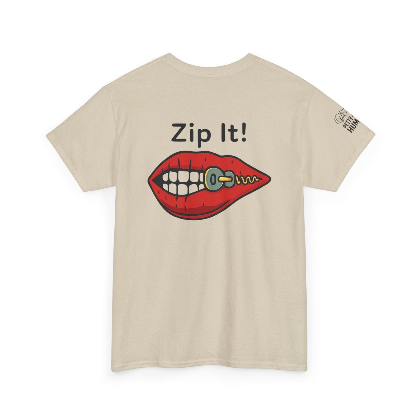 Zip It! Unisex Heavy Cotton Tee - Funny Graphic Tee for Casual Wear