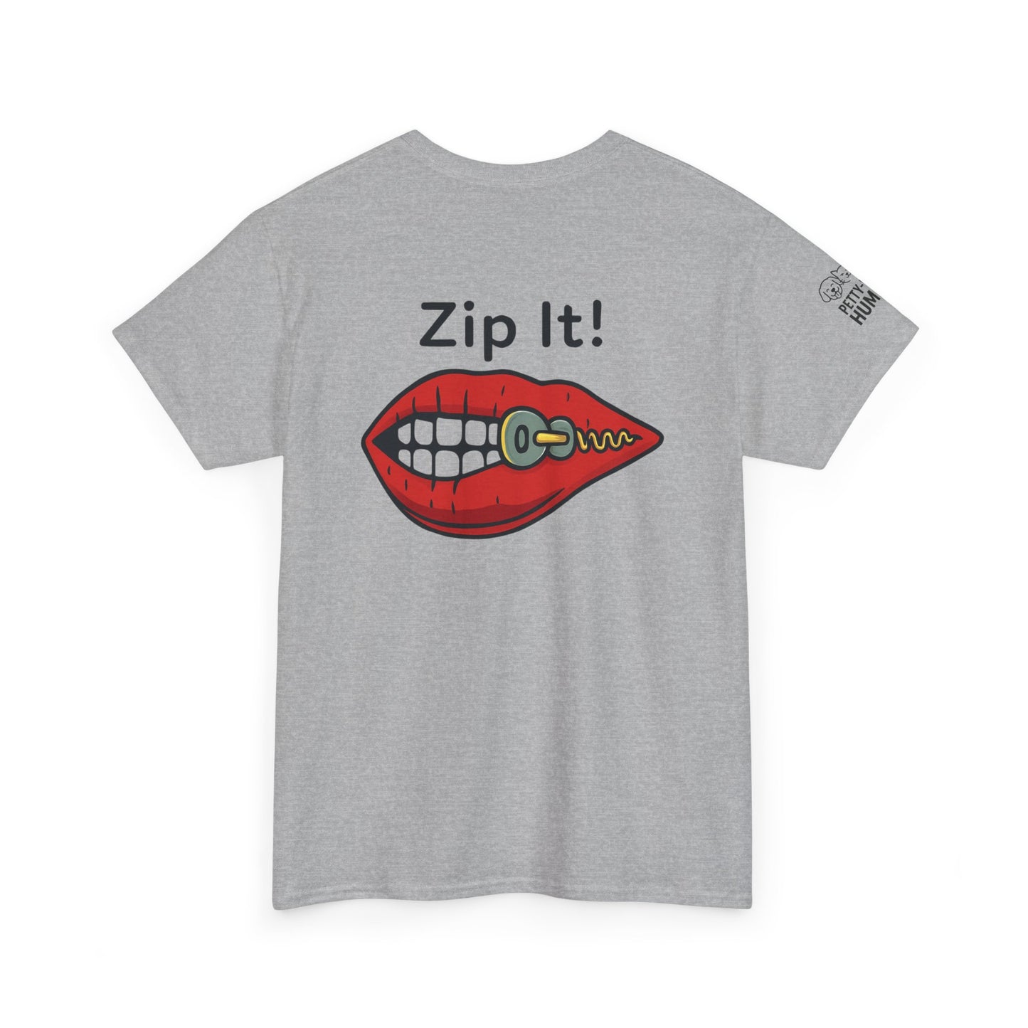 Zip It! Unisex Heavy Cotton Tee - Funny Graphic Tee for Casual Wear