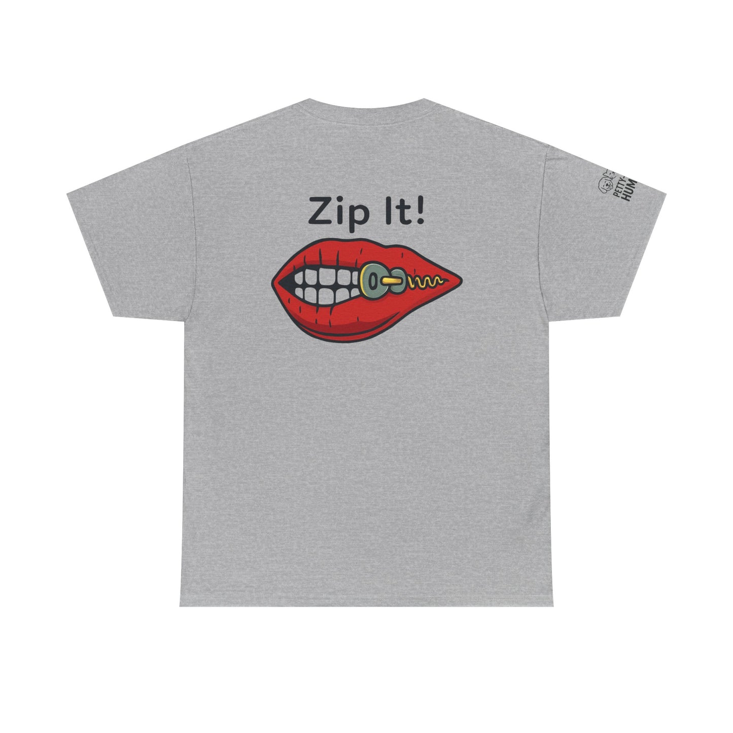 Zip It! Unisex Heavy Cotton Tee - Funny Graphic Tee for Casual Wear